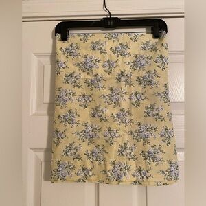 Laura Ashley Home Yellow Floral Valance for Window.84X17.5 NWOT.